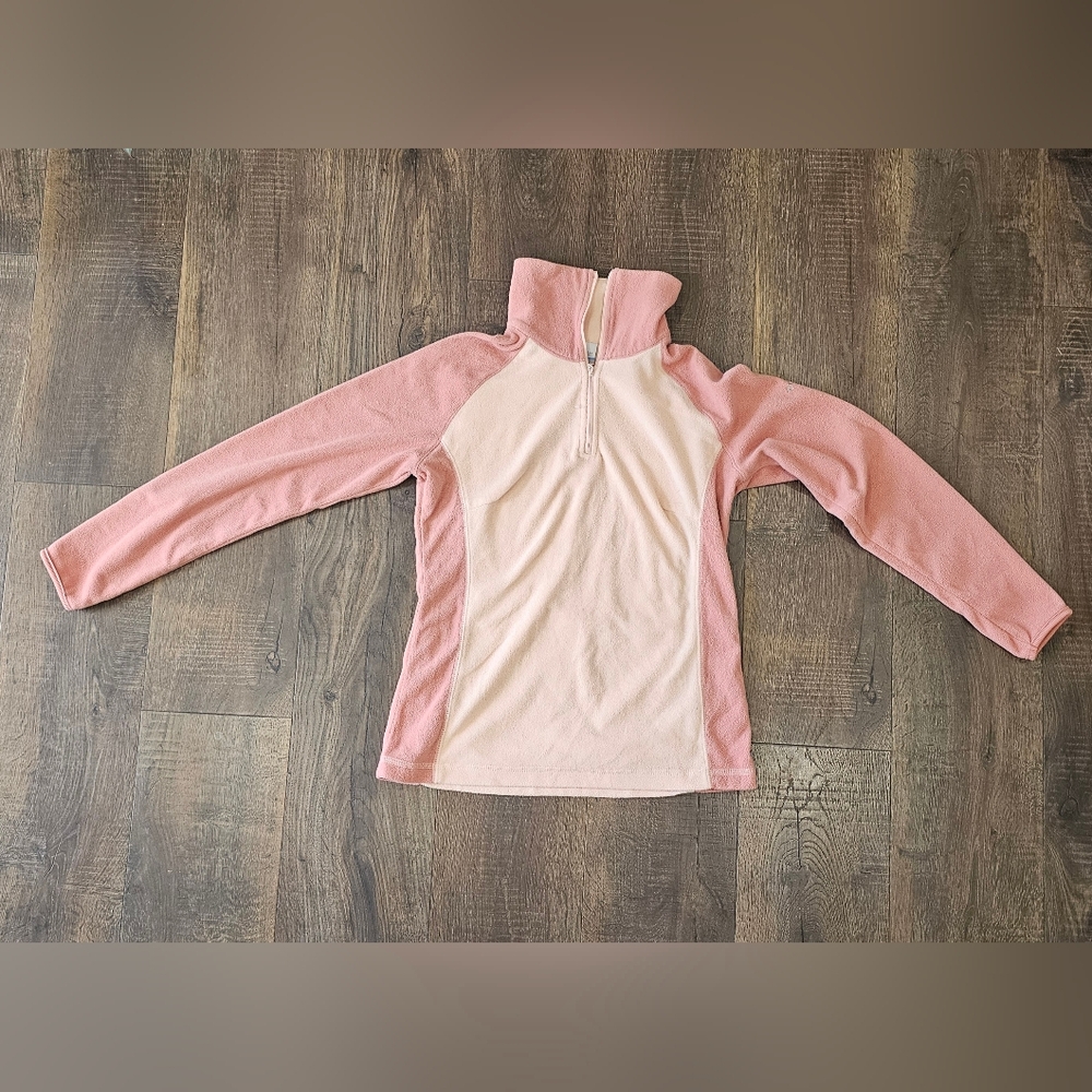 Columbia Pink and Peach Quarter-Zip Pullover